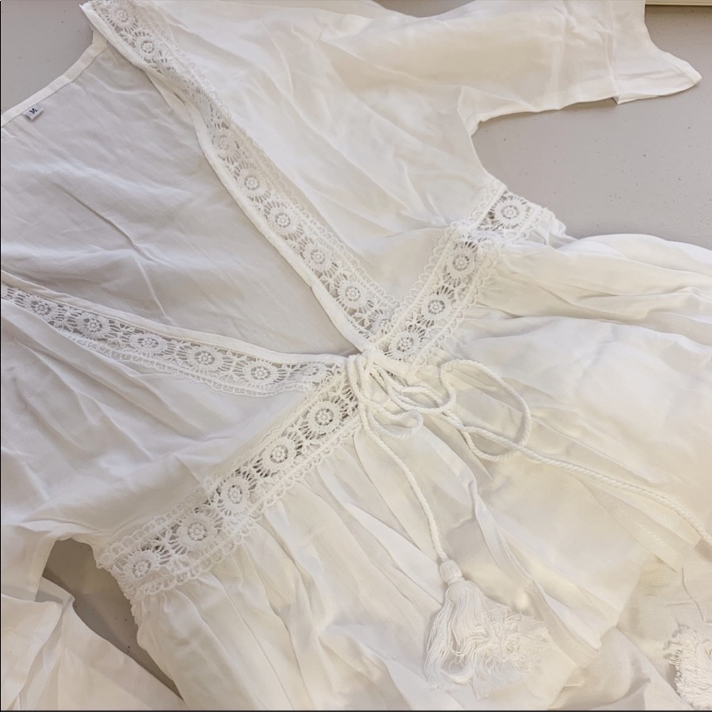 White Sheer Cover Up 🏖. Small and XL left!!! - Picture 4 of 5